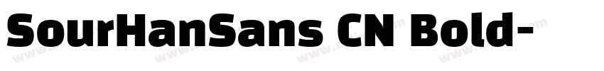 SourHanSans CN Bold字体转换